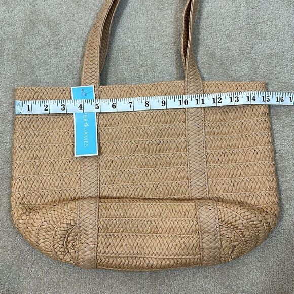Draper James NWT Everyday Straw Bag Lined Beach Summer Shoulder Purse Boho - Picture 3 of 6
